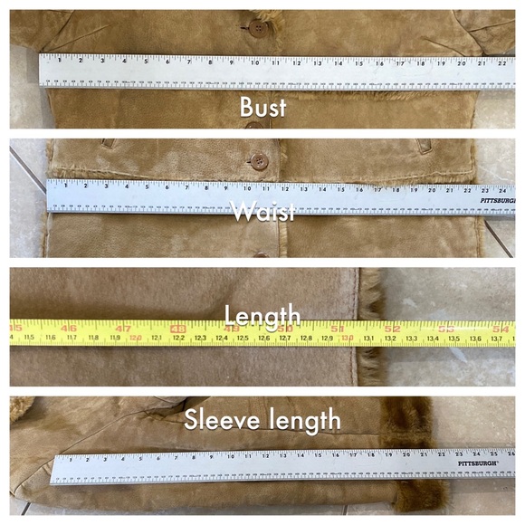 VTG Brandon Thomas 100% suede Leather Faux Fur Trench Coat  - Hippie size Large - Picture 7 of 16